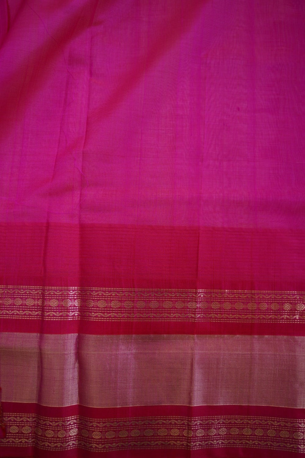 Kanchi  Silk Cotton Saree With Zari Border PC11338