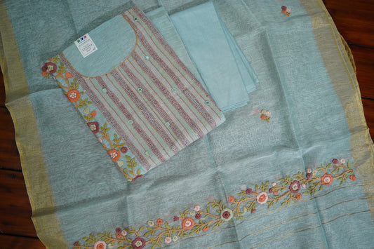 Jamdani Linen Salwar Material PC11632