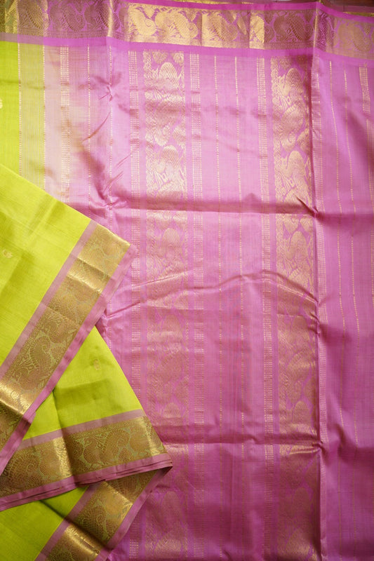 10 Yards Kanchi Handloom Silk Cotton Saree PC11106