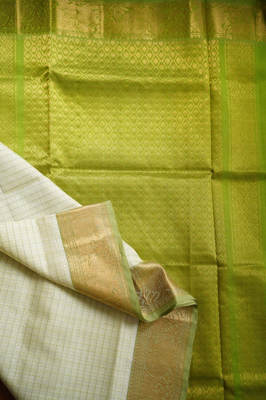 Kanchi Silk Cotton  Saree With Zari Border  PC11025