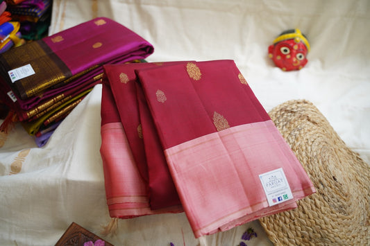 Maroon Pure Kanchi Silk Saree PC10016