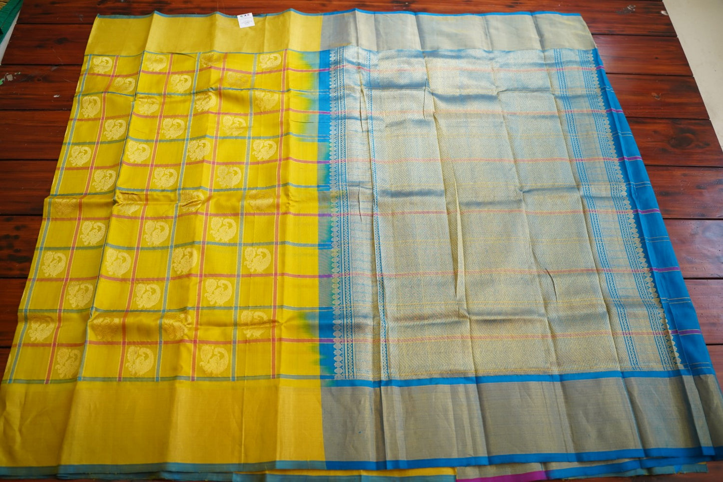 Lemon Yellow Uppada Silk Saree with Grand  Zari Pallu & PC12800