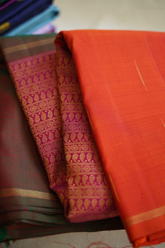 Mumpbagam Varisapet Pure Kanchi Silk Saree PC10190