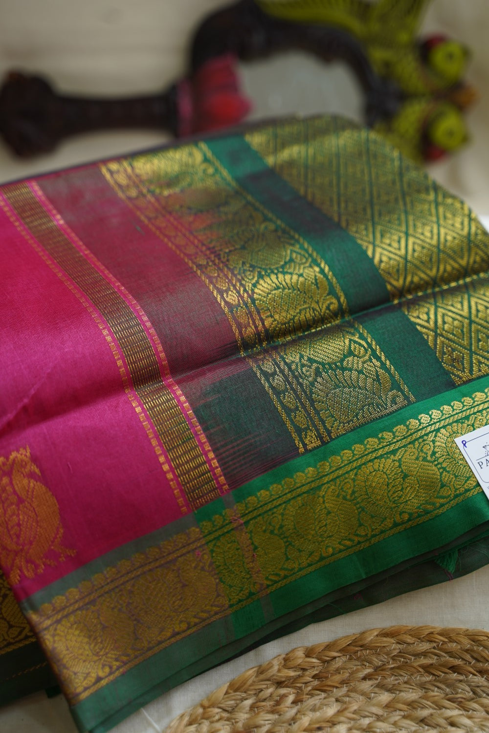 Kanchi  Silk Cotton Saree  With Zari Border  PC8952