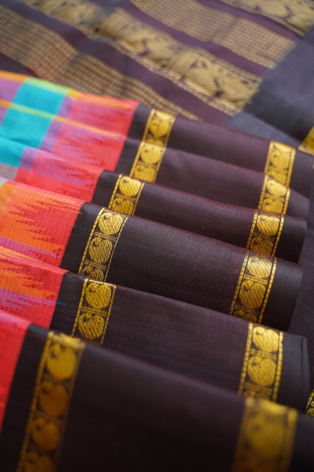 Kanchi Silk Cotton Saree With Zari  Border PC13048