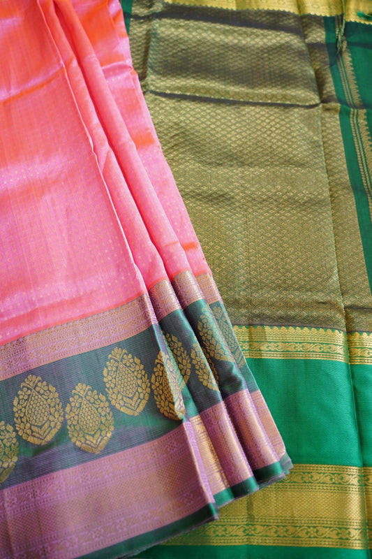 Kanchi  Silk Cotton Saree With Zari  Border PC11725