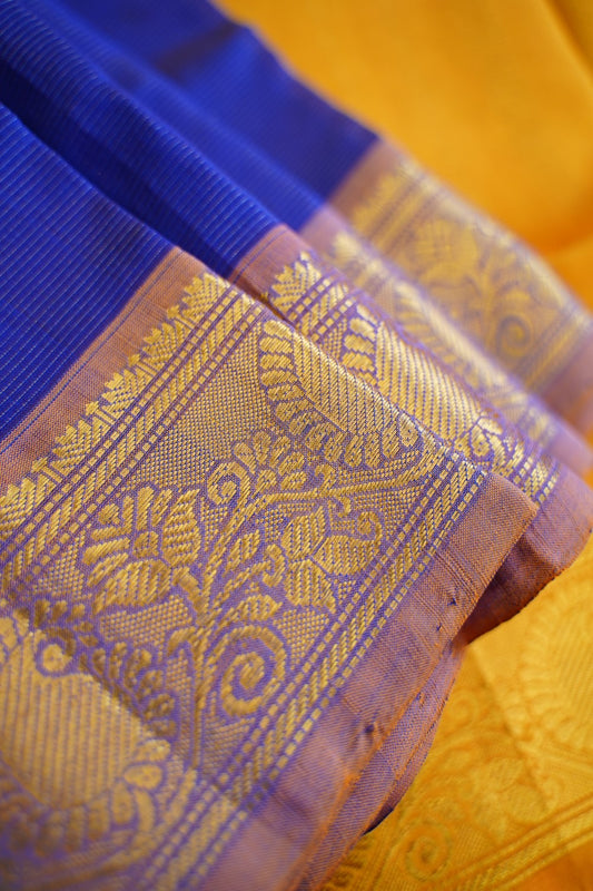 Kanchi Silk Cotton Saree With Zari Border PC11259