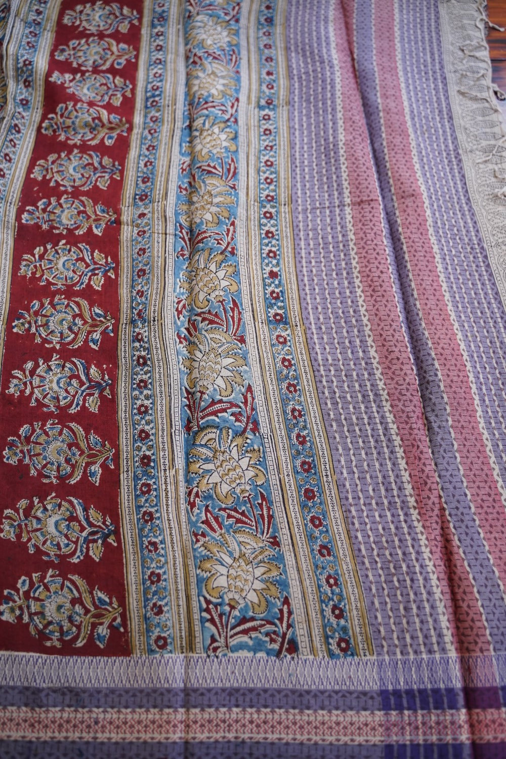 Kalamkari Organic Chettinadu  cotton saree (with blouse) PC13071