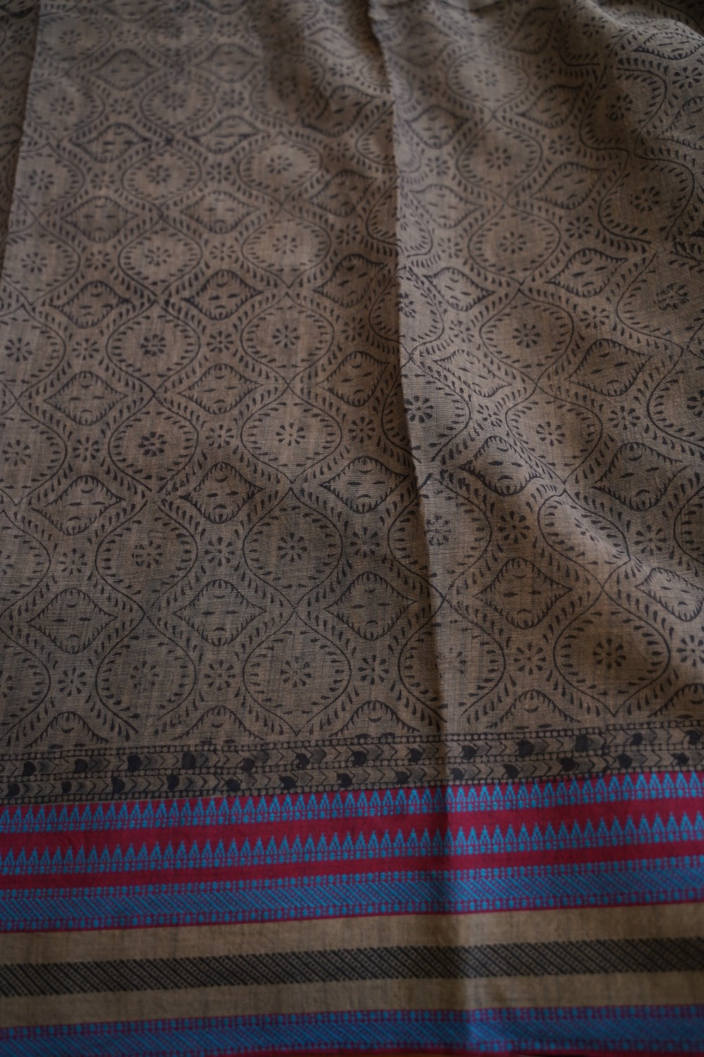 Kalamkari Organic Chettinadu  cotton saree (with blouse) PC13063