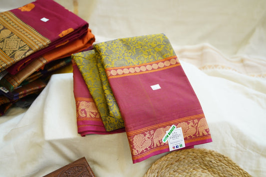 Chettinadu  handloom Cotton Saree PC13198