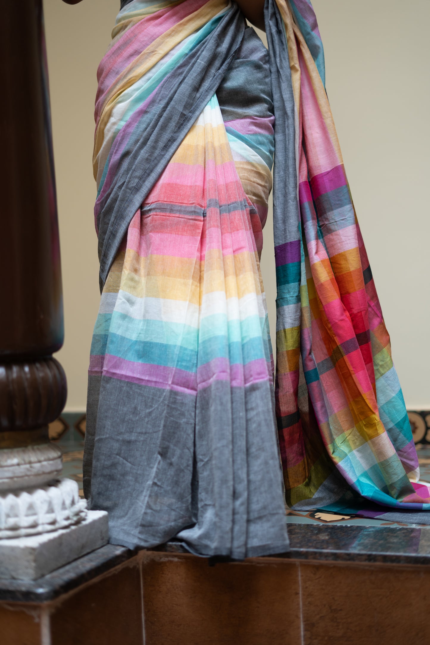 Handloom Mul Cotton Saree-PC13474