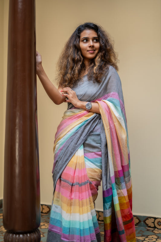 Handloom Mul Cotton Saree-PC13474