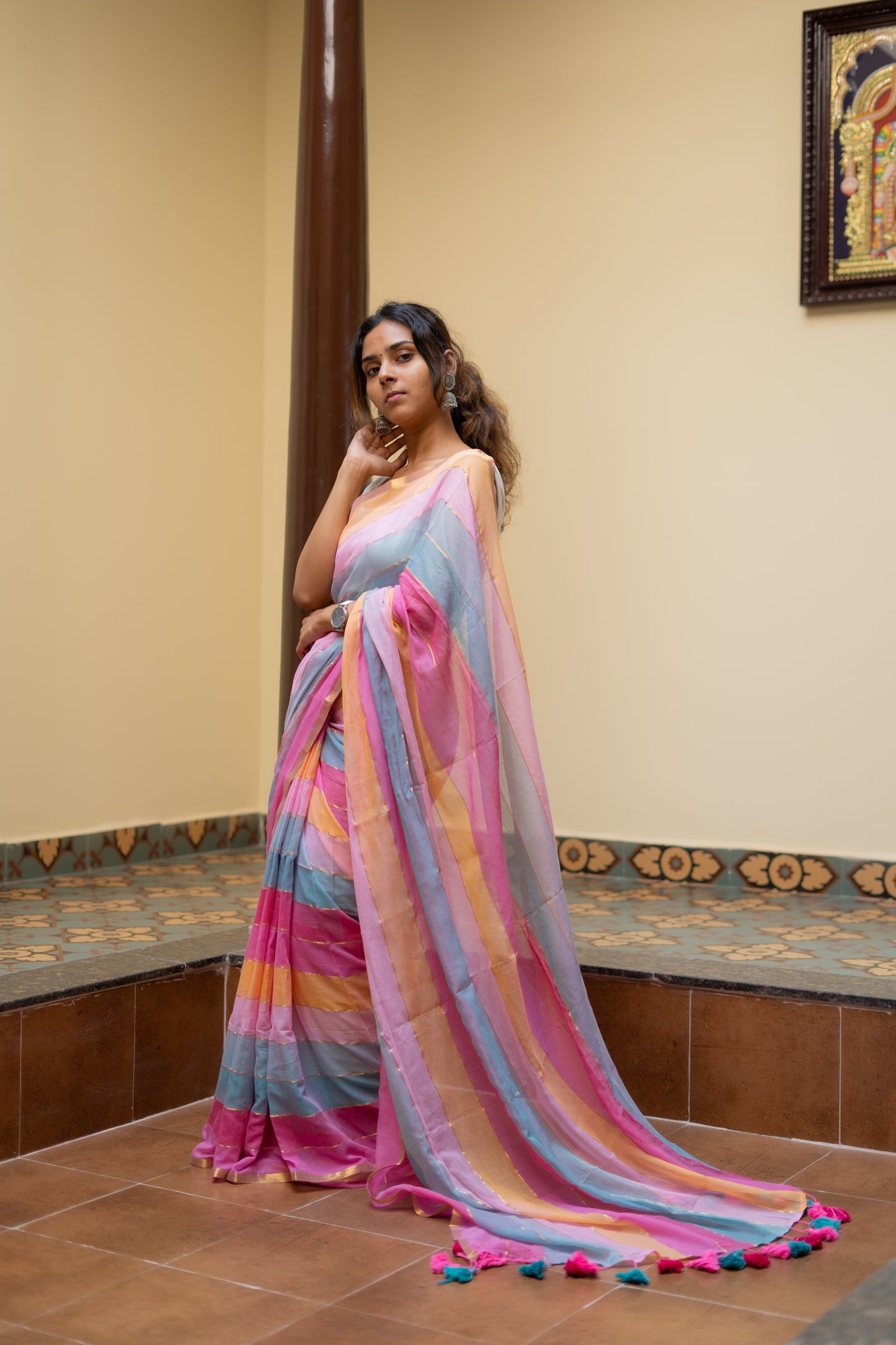 Handloom Mul Cotton Saree-PC13481