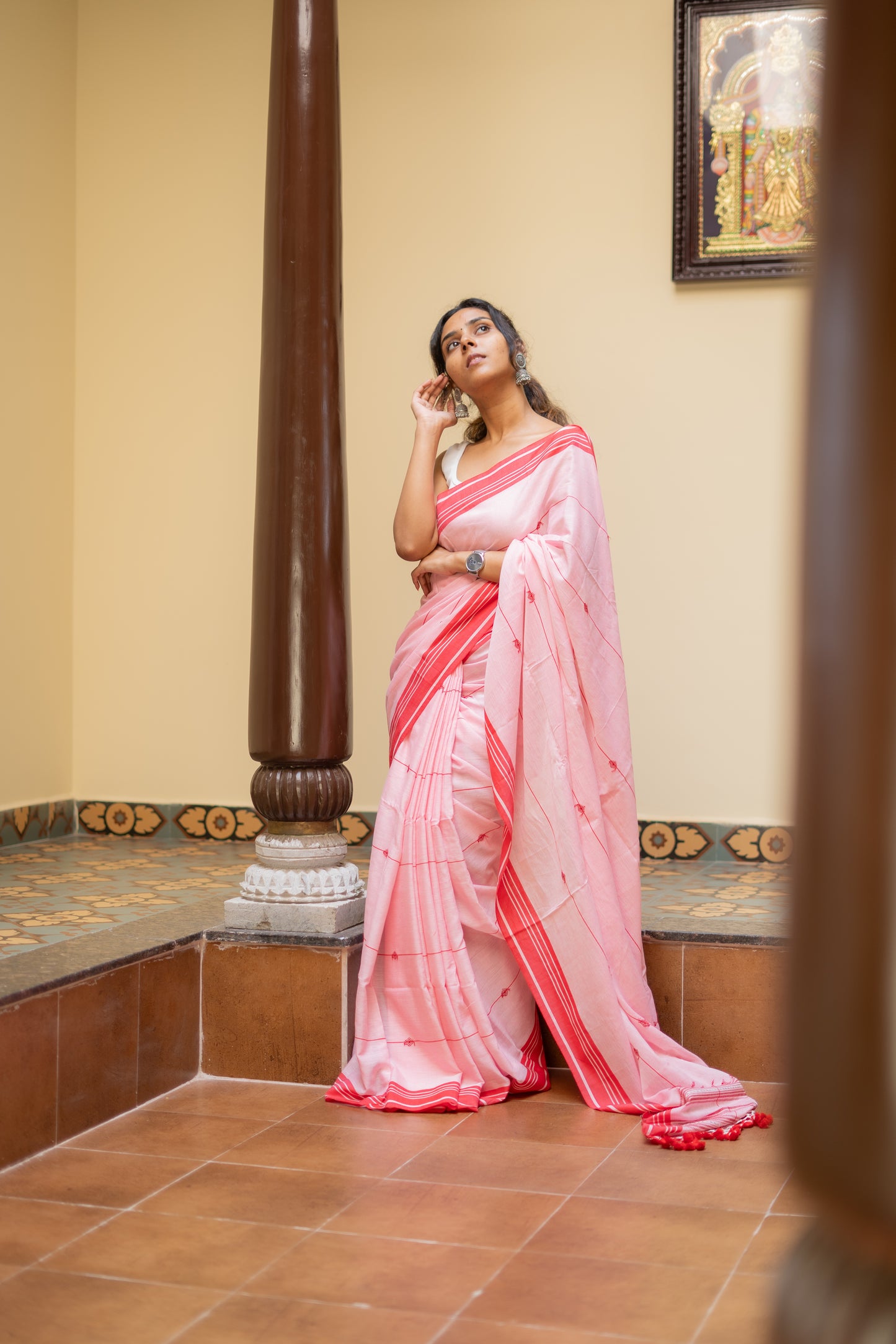 Handloom Mul Cotton Saree-PC13486