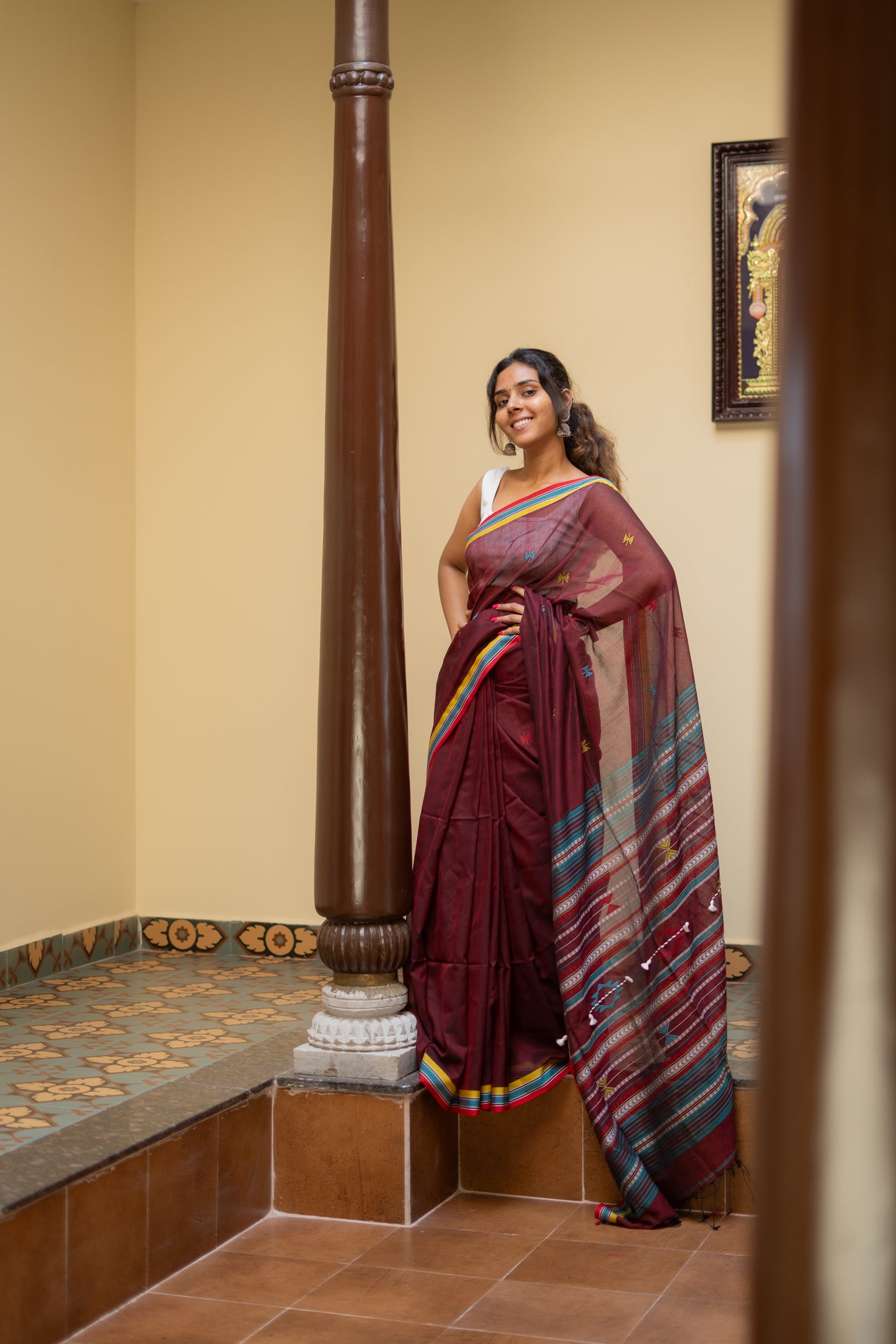 Handloom Mul Cotton Saree-PC13468