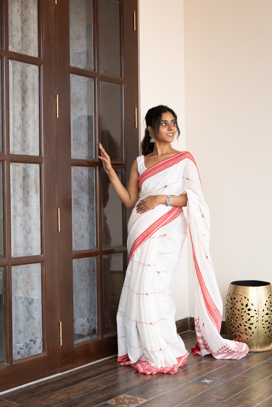 Handloom Mul Cotton Saree-PC13478