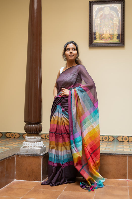 Handloom Mul Cotton Saree-PC13473