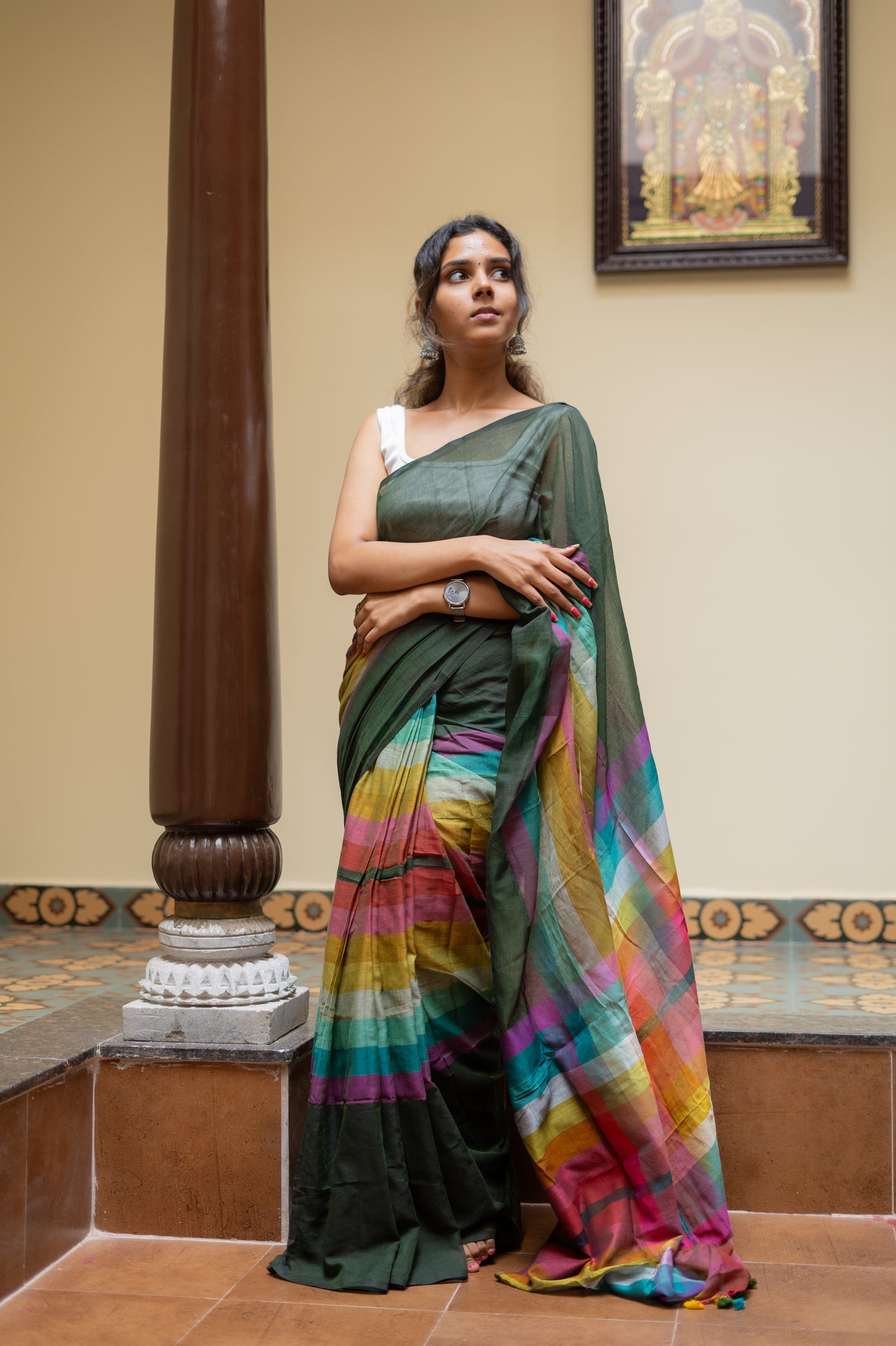 Handloom Mul Cotton Saree-PC13467