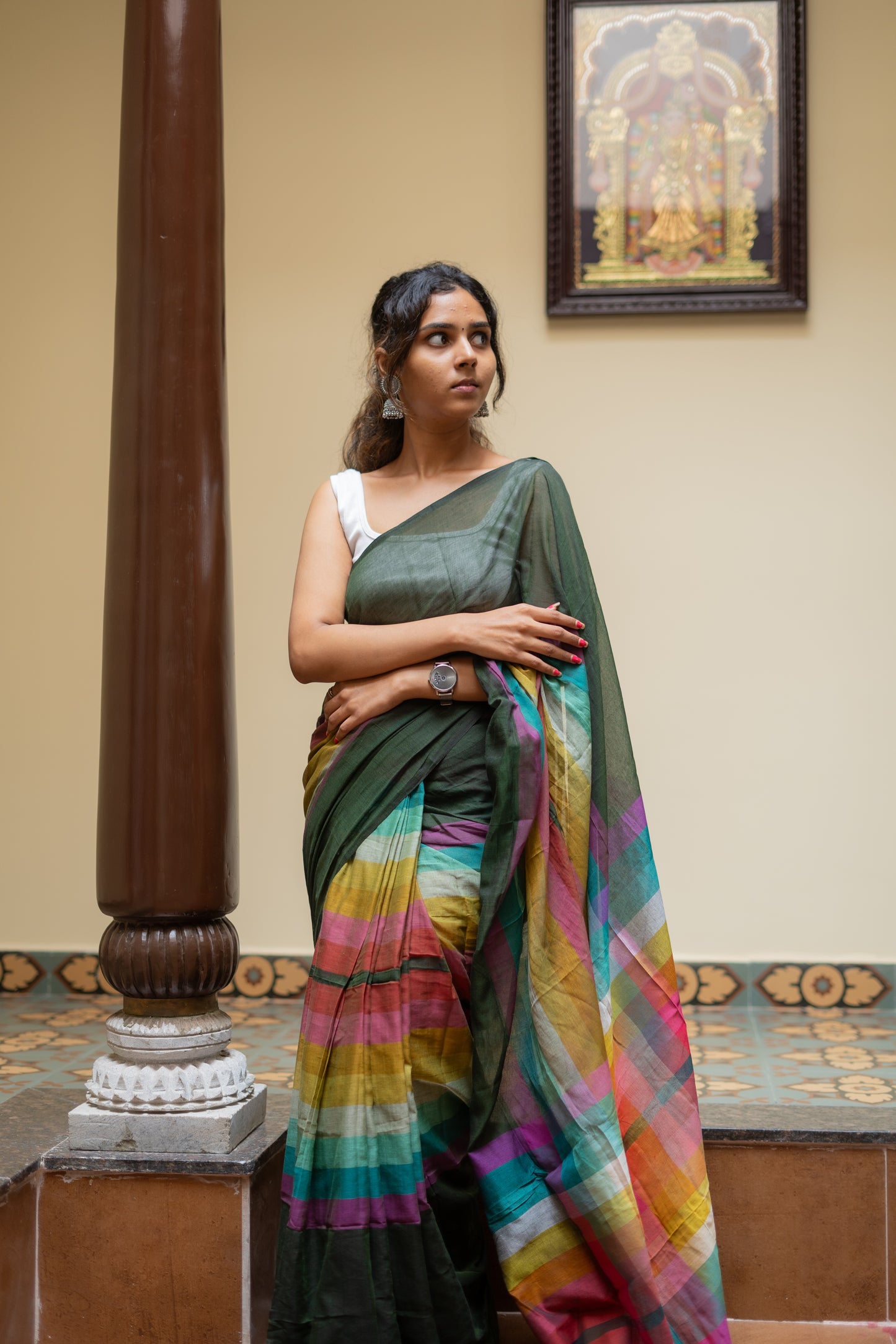 Handloom Mul Cotton Saree-PC13467