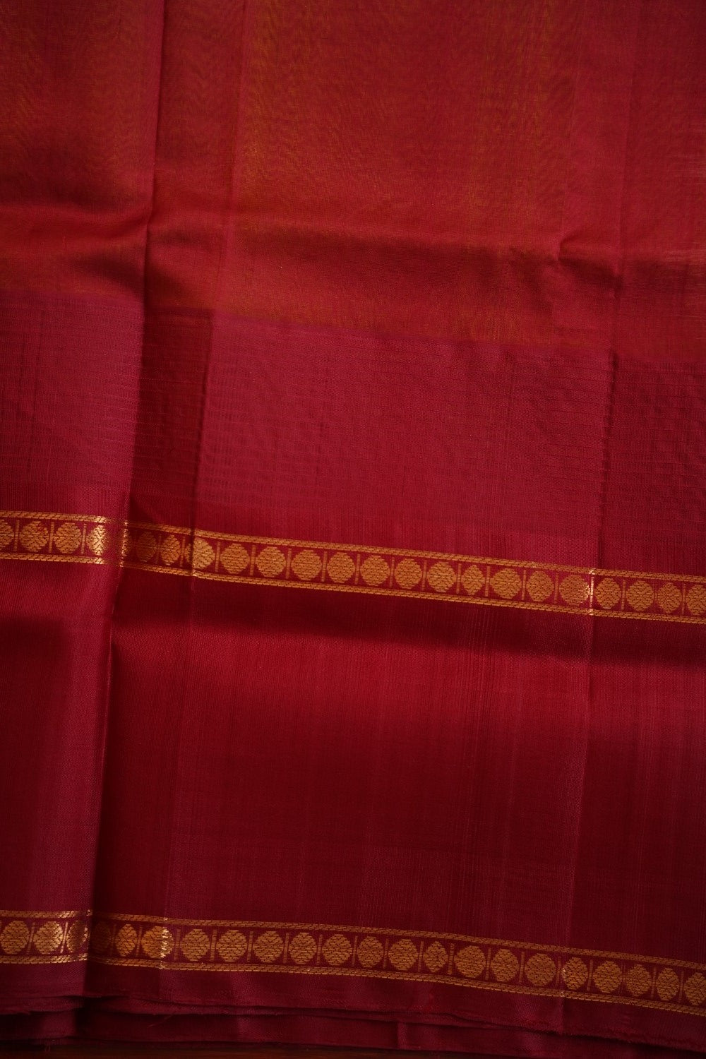 Sampanga Green Kanchi Checks  Silk Cotton Saree With Zari  Border PC11729