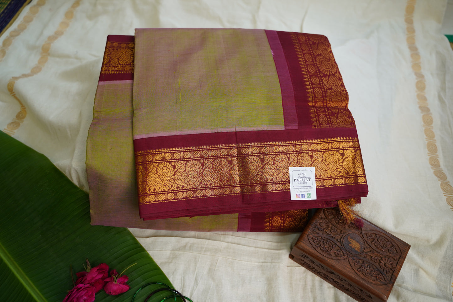 Kanchi Handloom Silk Cotton Saree PC13689