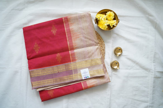 10 Yards  Kanchi Handloom Silk Cotton Saree PC13703