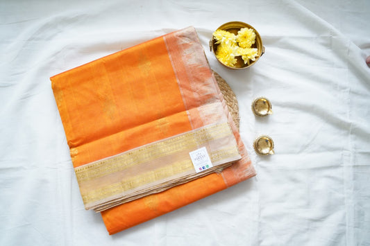 10 Yards  Kanchi Handloom Silk Cotton Saree PC13714