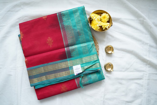 10 Yards  Kanchi Handloom Silk Cotton Saree PC13713