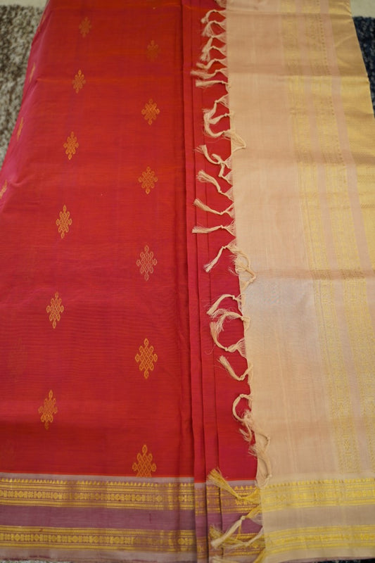 10 Yards  Kanchi Handloom Silk Cotton Saree PC13703