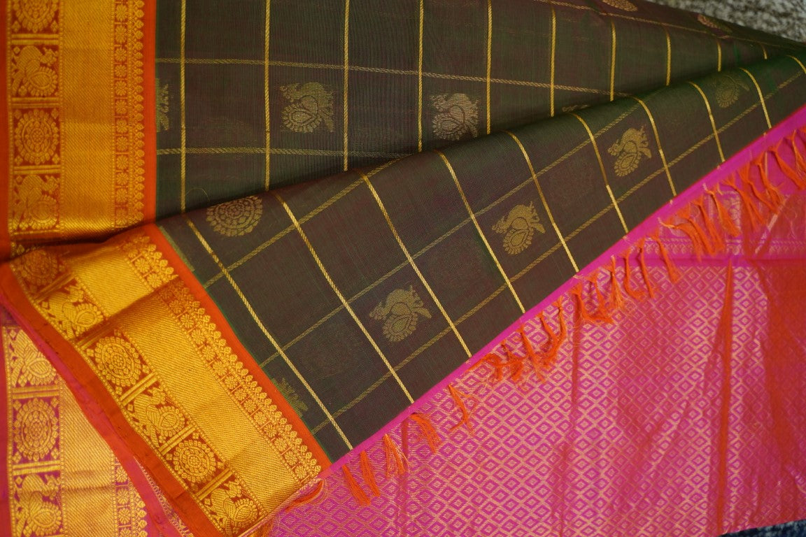 Kanchi Handloom Silk Cotton Saree PC13657