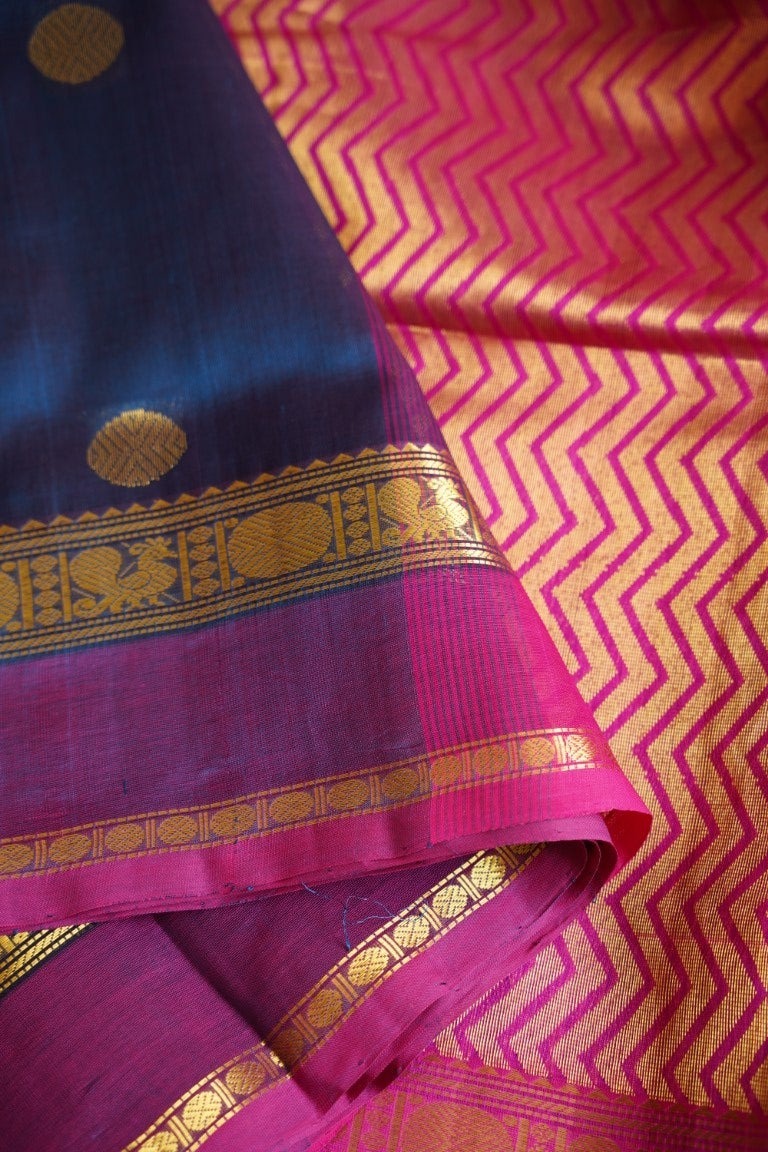 9 yards Kanchi Handloom Silk Cotton Saree PC5786 Worldwide Ship ...