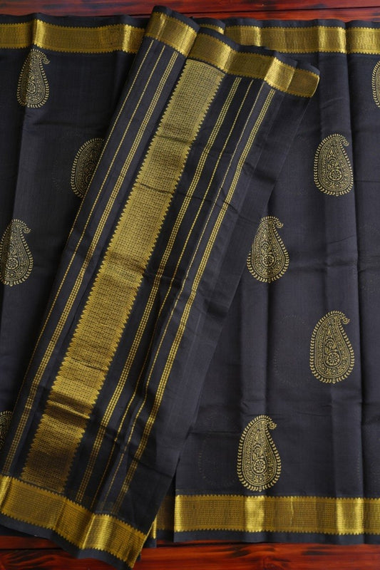 Block Printed Kanchi Silk Cotton Saree PC3862 freeshipping - Parijat Collections