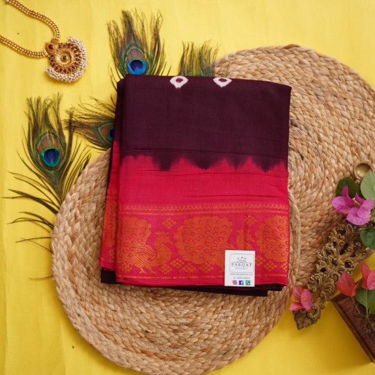 Sungadi handloom Cotton Saree With Jari Border PC9350