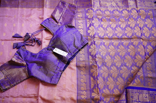 Kanchi Handloom Silk Cotton Saree & Blouse Set PC6754