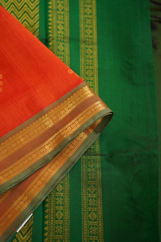 Korvai Kanchi Handloom Silk Cotton Saree PC12977