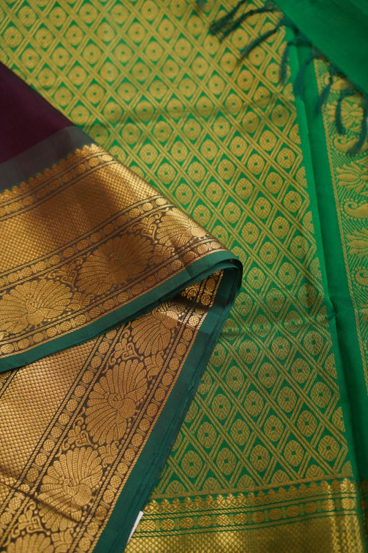 Korvai Kanchi Handloom Silk Cotton Saree PC7035