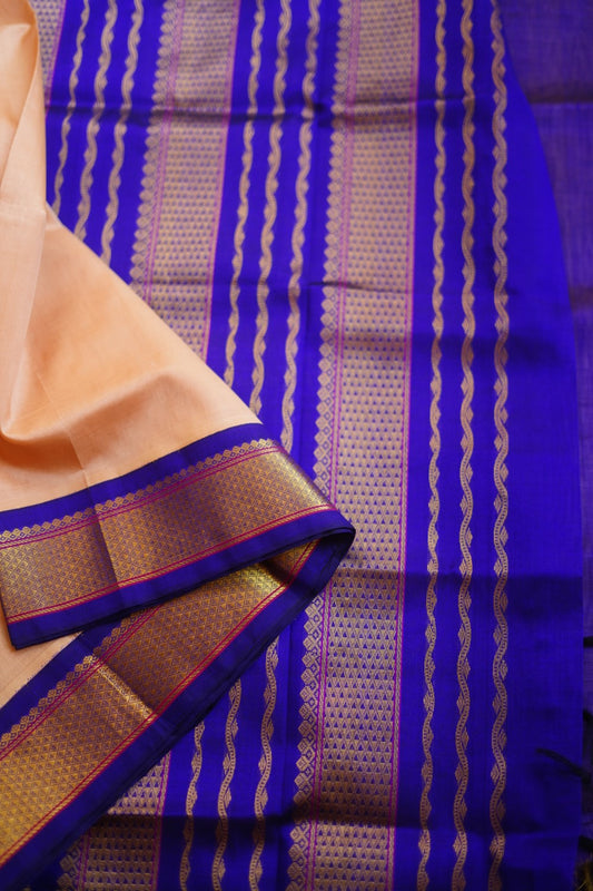 Kanchi Silk Cotton Saree With Zari Border  PC9592